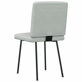 Eetkamerstoelen 2 st fluweel lichtgrijs 6