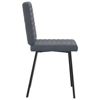 Eetkamerstoelen 2 st fluweel donkergrijs 5