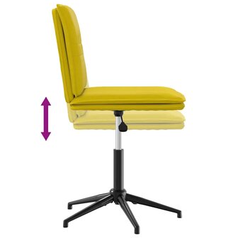 Eetkamerstoel fluweel geel 6