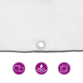 Doorzichtig zeildoek met zeilringen 3x5 m polyethyleen 9