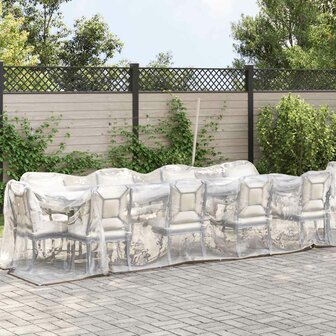 Doorzichtig zeildoek met zeilringen 2x10 m polyethyleen 2