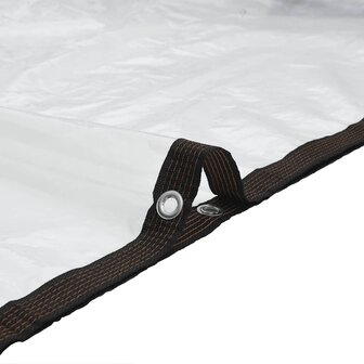 Doorzichtig zeildoek met zeilringen 2x10 m polyethyleen 7