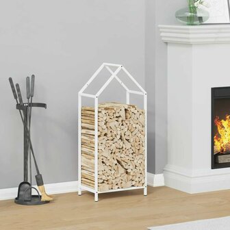Brandhoutrek 40x25x90 cm koudgewalst staal wit 1