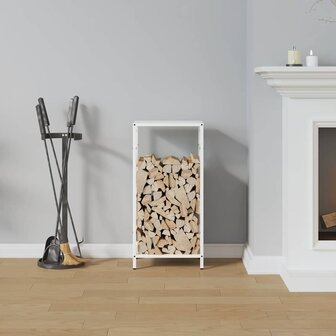 Brandhoutrek 34x25x70 cm koudgewalst staal wit 3