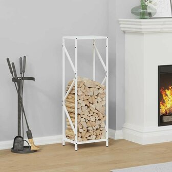 Brandhoutrek 34x25x100 cm koudgewalst staal wit 1