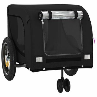 Hondenfietstrailer oxford stof en ijzer zwart 4