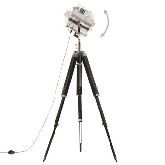 Vloerlamp driepoot 165 cm massief mangohout      6