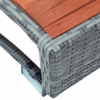 Spatrap 92x45x25 cm poly rattan grijs 8