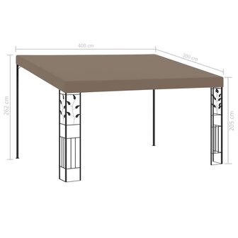 Wandprieel 4x3x2,5 m taupe 6