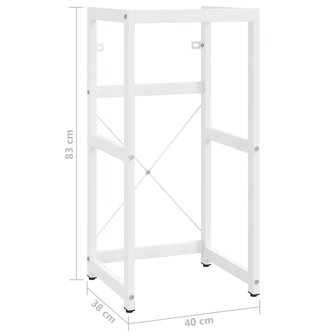 Wastafelframe 40x38x83 cm ijzer wit 7