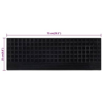 Trapmatten 5 st 25x75 cm rubber 8