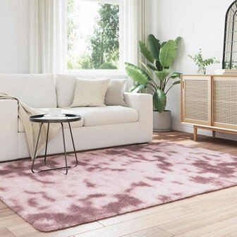 Hoogpolig vloerkleed NAVARRA 160x230 cm polyester stoffig roze 3