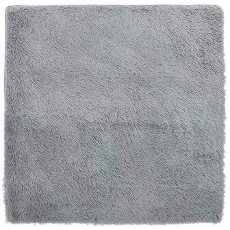 Hoogpolig vloerkleed NAVARRA 160x160 cm polyester lichtgrijs 2