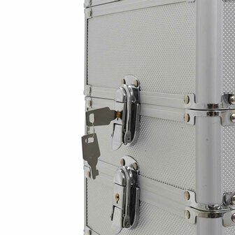 Make-up trolley aluminium zilverkleurig 8