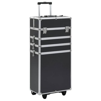 Make-up trolley aluminium zwart 1