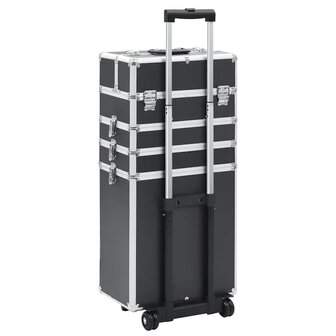 Make-up trolley aluminium zwart 4