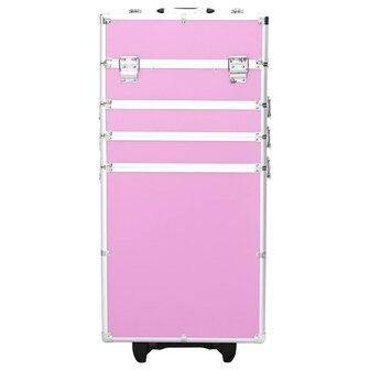 Make-up trolley aluminium roze 2