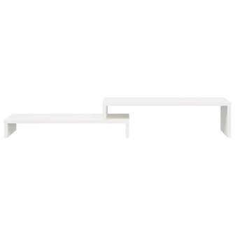 Monitorstandaard (52-101)x22x14 cm massief grenenhout wit 6
