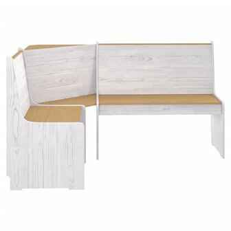 Hoekbank REINE 151 cm massief grenenhout honingbruin en wit 3
