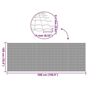 Tuinhek Dubbelzijdig Geel 1,8x5 m PVC 9