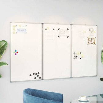 Whiteboard magnetisch inklapbaar 150x80x1,7 cm aluminium 1