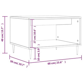 Salontafel 60x50x40 cm bewerkt hout sonoma eikenkleurig 9