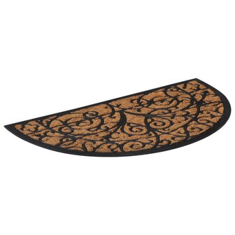 Deurmat halfrond 45x75 cm rubber en kokosvezel 2