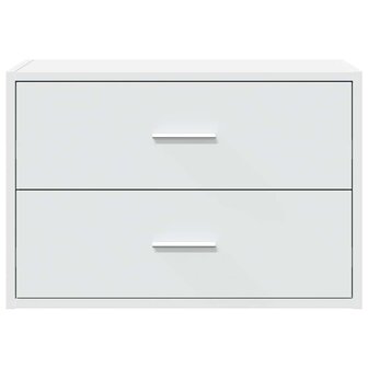 Kast met 2 lades 60x31x40 cm bewerkt hout wit 4