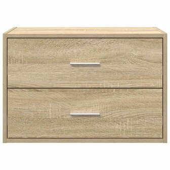 Kast met 2 lades 60x31x40 cm bewerkt hout sonoma eikenkleur 4