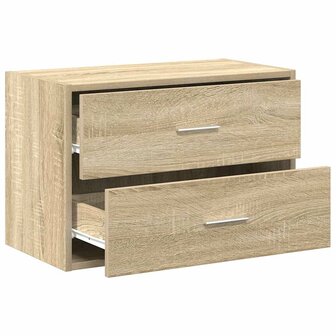 Kast met 2 lades 60x31x40 cm bewerkt hout sonoma eikenkleur 5