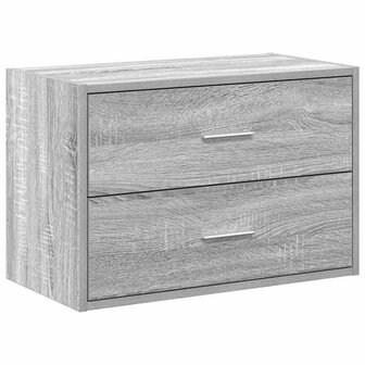 Kast met 2 lades 60x31x40 cm bewerkt hout grijs sonoma eiken 2