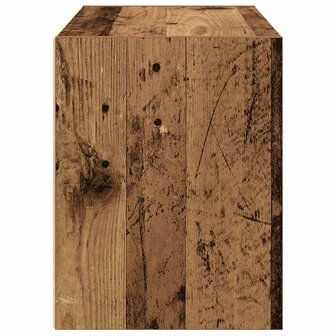 Kast met 2 lades 60x31x40 cm bewerkt hout oud houtkleurig 6
