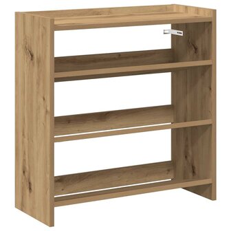 Schoenenrek 60x25x62 cm bewerkt hout artisanaal eikenkleur 2