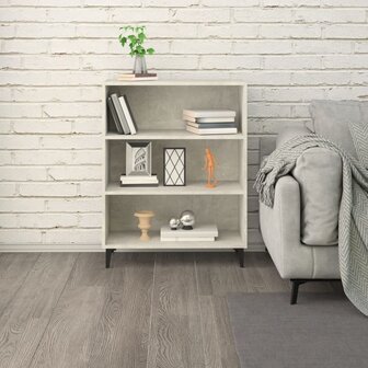 Dressoir 69,5x32,5x90 cm bewerkt hout betongrijs 6