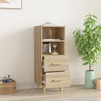 Dressoir 34,5x34x90 cm bewerkt hout sonoma eikenkleurig 3