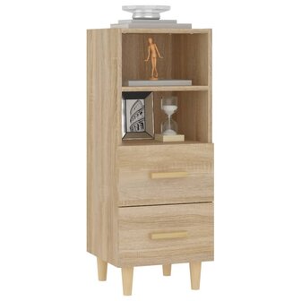 Dressoir 34,5x34x90 cm bewerkt hout sonoma eikenkleurig 4