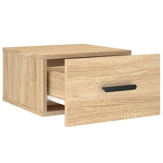 Nachtkastje wandgemonteerd 35x35x20 cm sonoma eikenkleurig 6