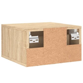 Nachtkastje wandgemonteerd 35x35x20 cm sonoma eikenkleurig 8