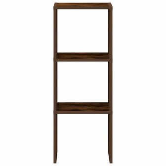 Boekenkast stapelbaar 30x30x80 cm bewerkt hout gerookt eiken 4