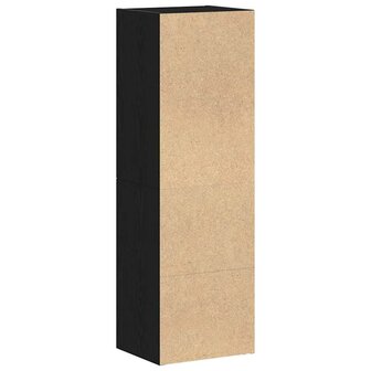 Boekenkast Zwart Eiken 36x30x114 cm Bewerkt Hout 7