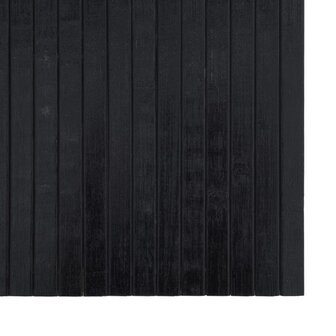 Vloerkleed rechthoekig 60x200 cm bamboe zwart 6