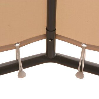 Prieel 4x4 m staal beige 3