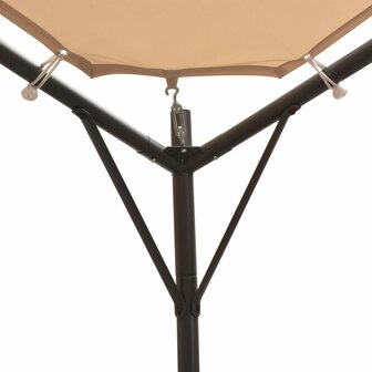 Prieel 4x4 m staal beige 4