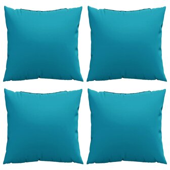 Bankkussens 4 stuks Blauw 50x50 cm Stof 4