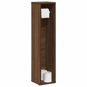 Badkamerkast met rolhouder Bruin Eiken 20,5x20x90 cm 1