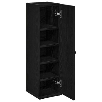 Badkamerkast met rolhouder 20,5x22x72 cm zwart 5