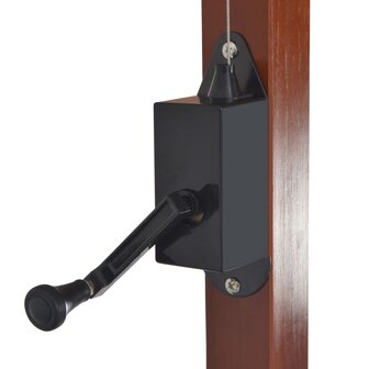 Zweefparasol met houten paal 400x300 cm taupe 5