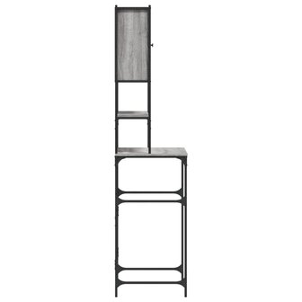 Wasmachinekast 68x48,5x194 cm grijs sonoma eikenkleurig 9