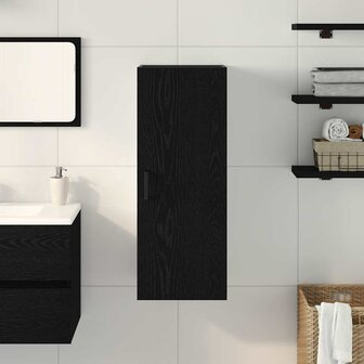 Wandkast 34,5x34x90 cm bewerkt hout zwart eikenkleurig 3