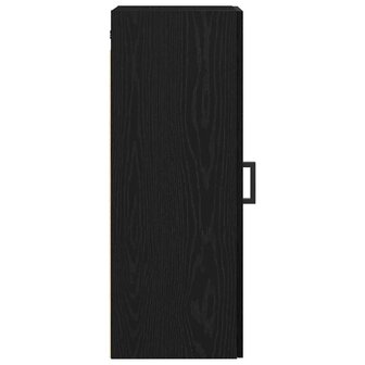 Wandkast 34,5x34x90 cm bewerkt hout zwart eikenkleurig 7